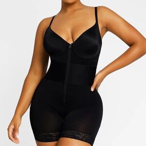 Shapellx AirSlim® ElasticFuse Waistband Shaping‎ Bodysuit Black XL New With Tags